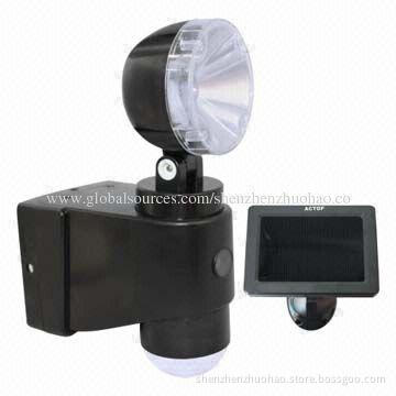Shenzhen Factory ACTOP Security Solar Light, 3W Power, 5.5V DC/1A Power Adapter